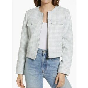 & OTHER STORIES Cropped Houndstooth Tweed Jacket size S